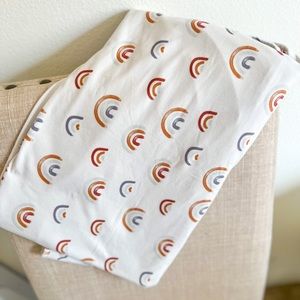Caden Lane Earthy Rainbow Swaddle Blanket